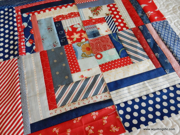 Scrappy Log Cabin Quilt Blocks | A Quilting Life