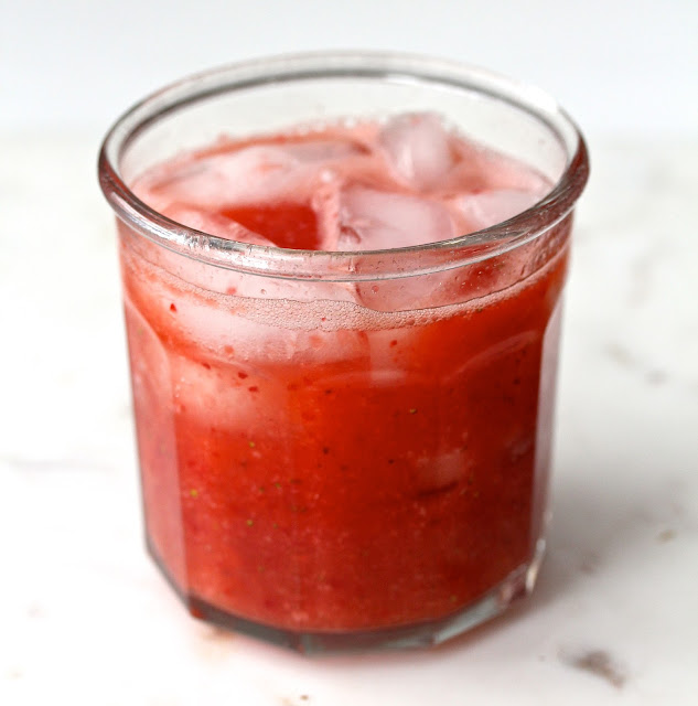 Strawberry Whiskey Sour from Karen's Kitchen Stories