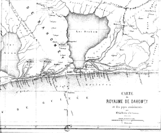 Mapa del antiguo Reino de Dahomey s. XIX