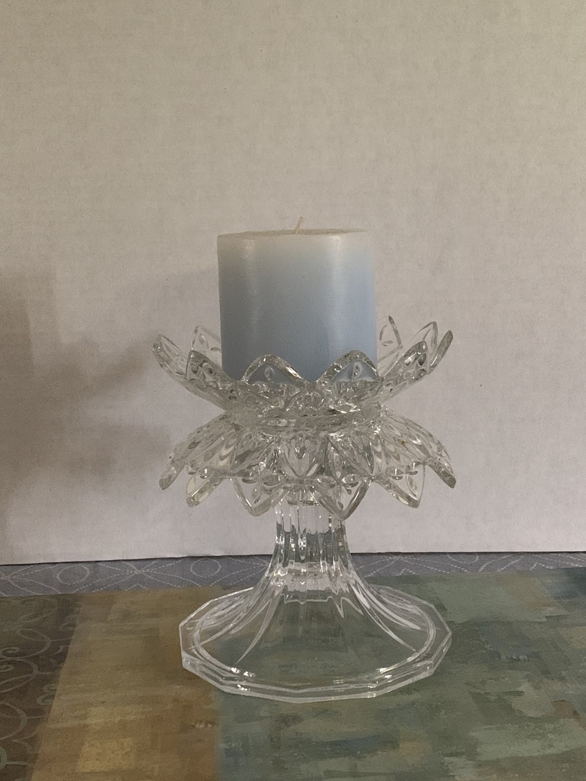 LilacsNDreams Repurposed Glass Stand Candle Holder Candy Soap Dish Stand