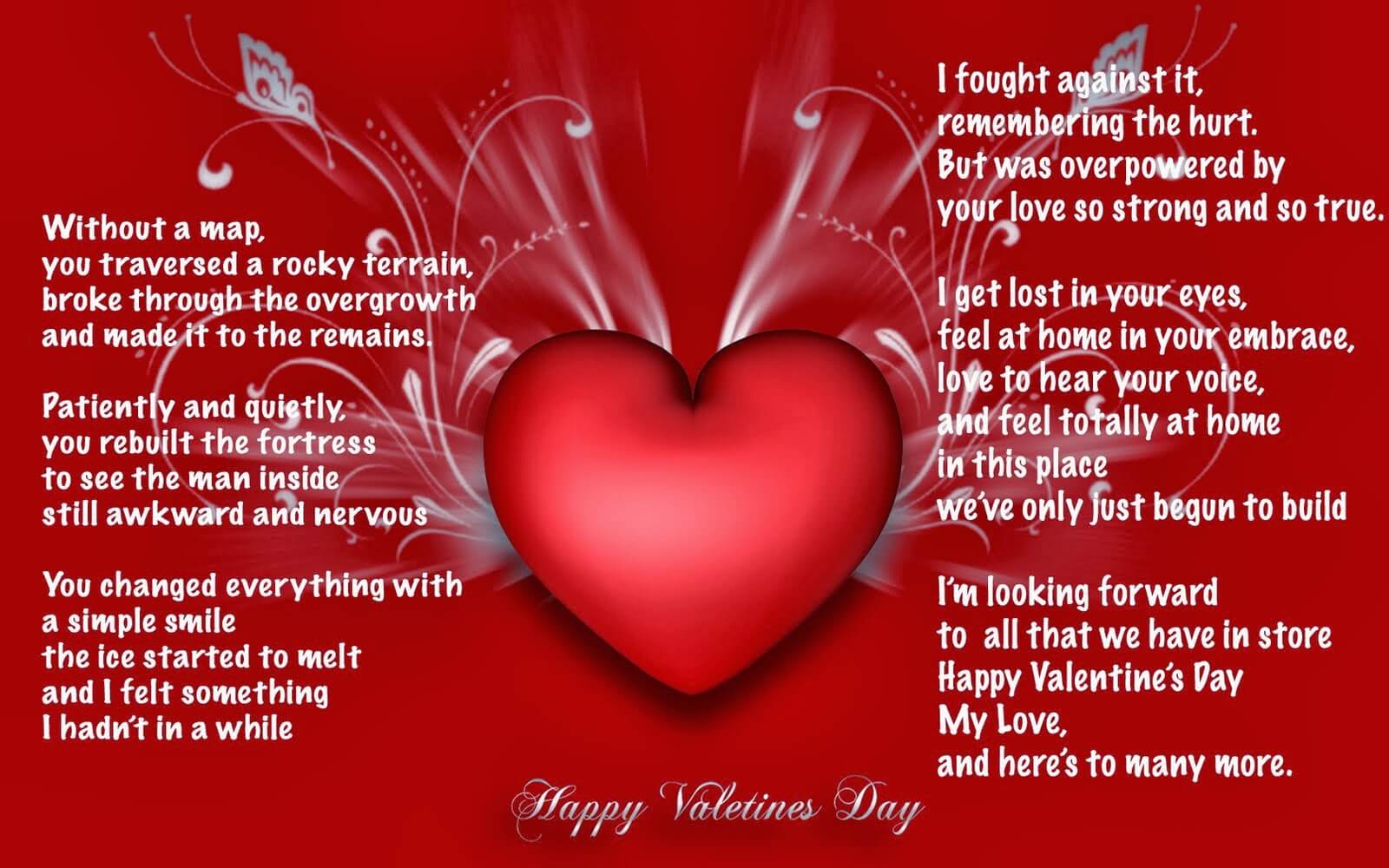 Romantic Valentines Day Poems For Him Happy Valentines Day