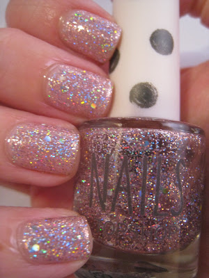 Topshop-Adrenaline-pink-holographic-glitter-nail-polish-swatch