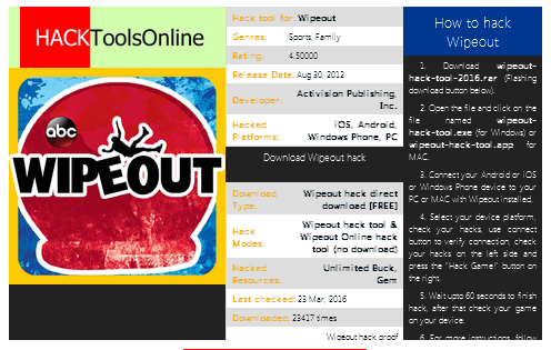 Wipeout Hack Tools Online No Survey No Download New 2016 3 Hack Tools Online 16