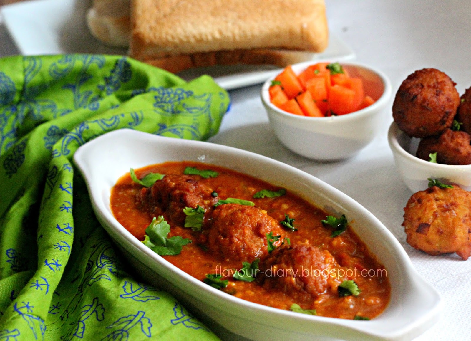 Flavour Diary Cabbage Carrot Kofta Curry How to make Kofta curry