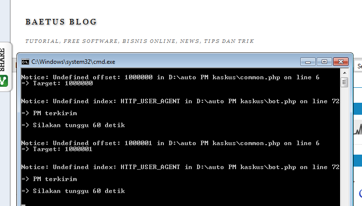 Offset php