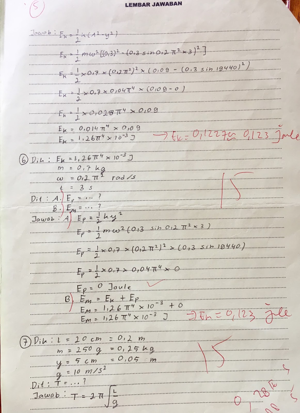 conoh soal ulangan harian fisika dan pembahasannya untuk materi Gerak