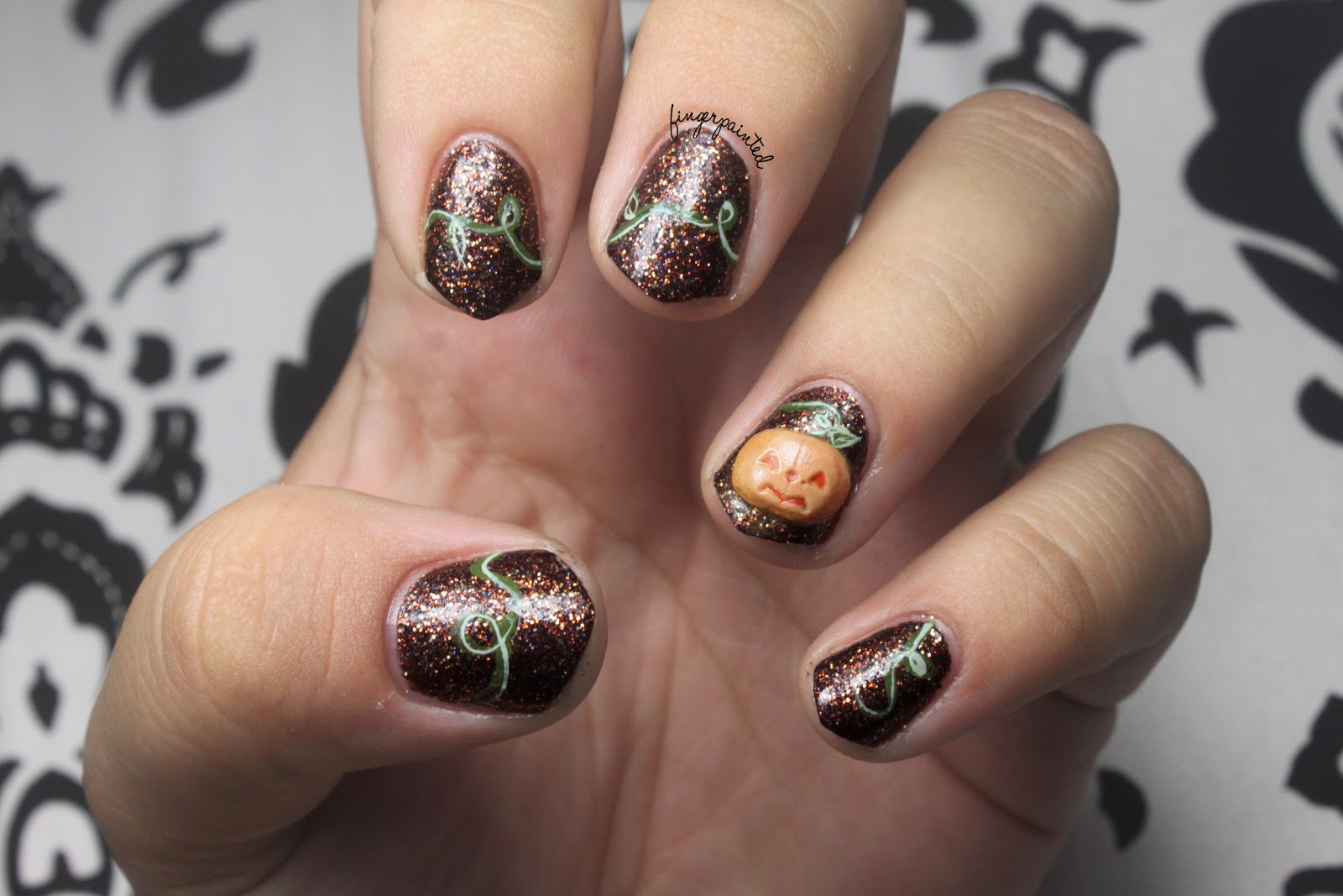 Finger Painted: The One With the 3D Pumpkin Nails!