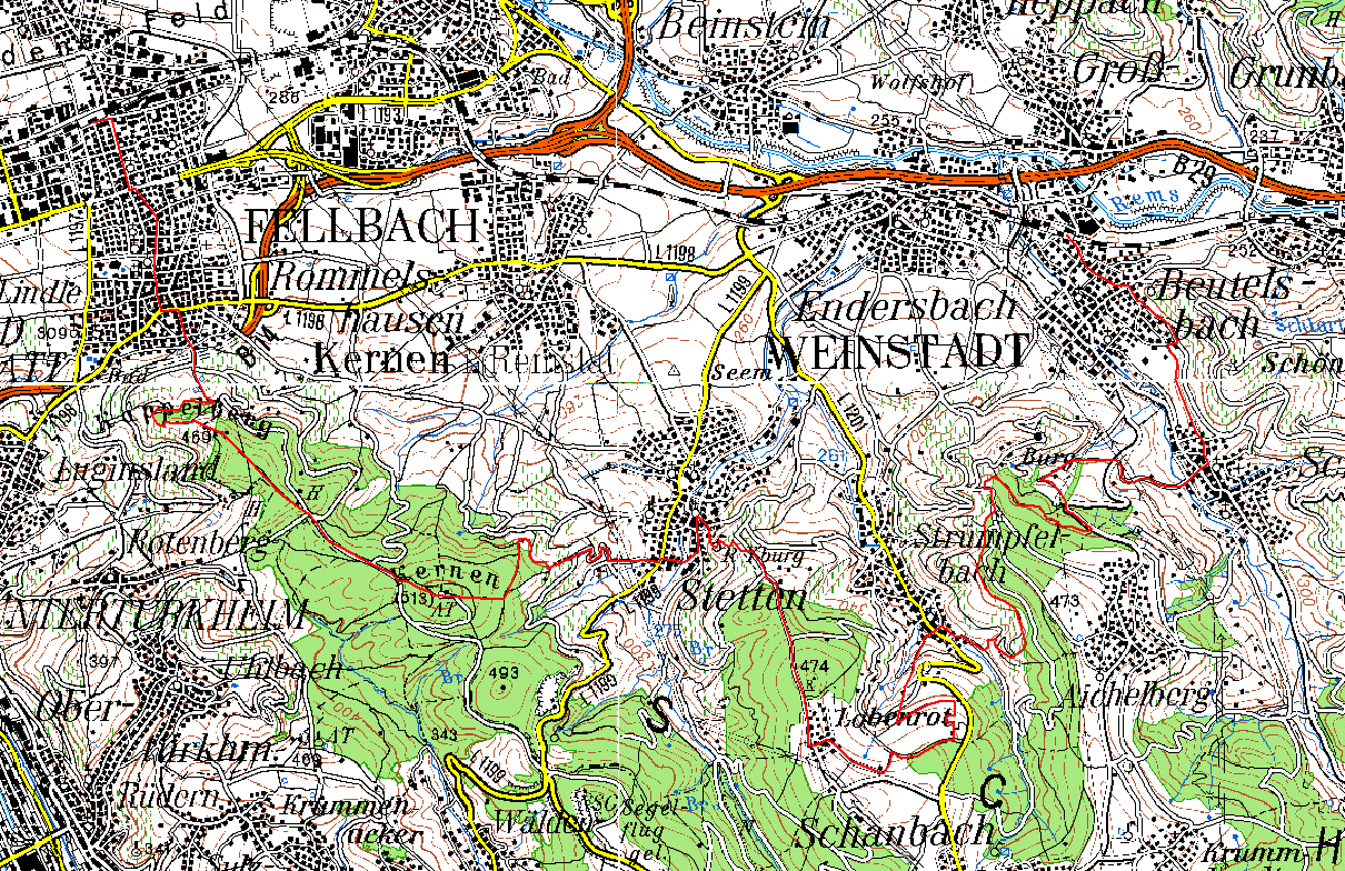 Remstalhöhenweg: 1. Etappe: von Fellbach nach Beutelsbach