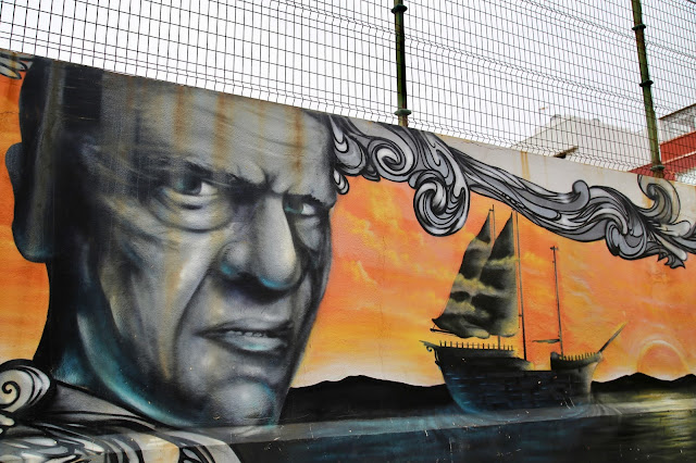 street art. Christopher Columbus. Gran Canaria. Pic:Kerstin Rodgers/msmarmitelover