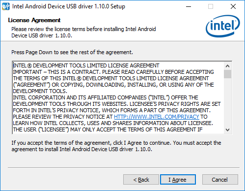 Download And Install Intel® USB Driver for Android Devices