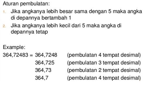 Aturan Pembulatan atau Cara Membulatkan Bilangan Desimal | Berpendidikan