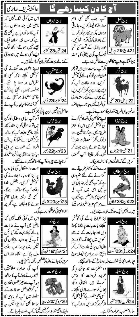Urdu Horoscope: Urdu Horoscopes 09/07/2012
