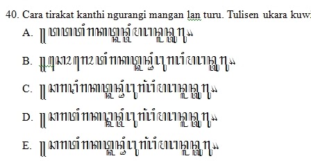 Kumpulan Soal Aksara Jawa Beserta Jawabannya 32 Contoh Soal Bahasa Jawa Materi Aksara Jawa Kumpulan Beranda Bank Soal Soal Smp Darkandrainydays