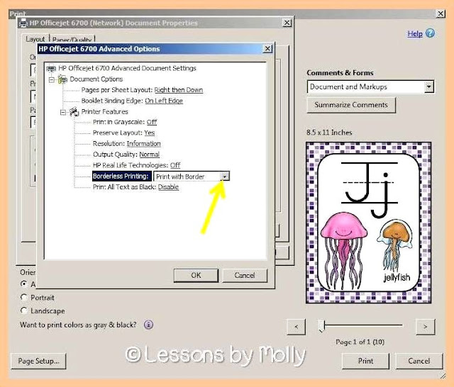 Lessons by Molly Borderless Printing Tips for Teachers