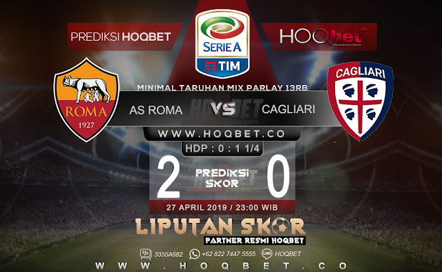 Prediksi AS Roma vs Cagliari 27 April 2019 http://www.liputanskor.com/