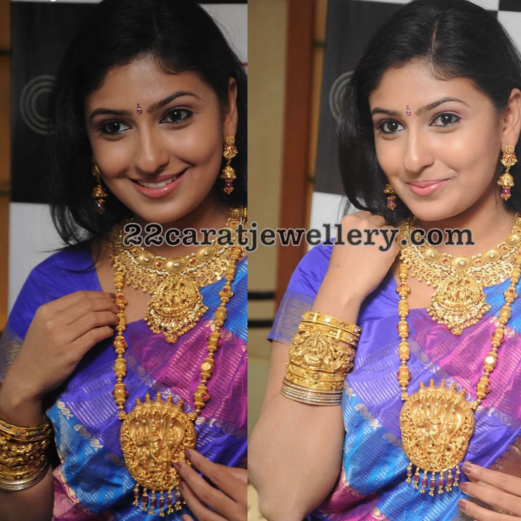 Lord Krishna Necklace and Long Set Jewellery Designs