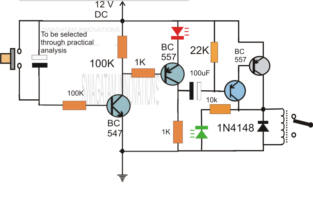 12v Time Delay Relay Circuit Diagram