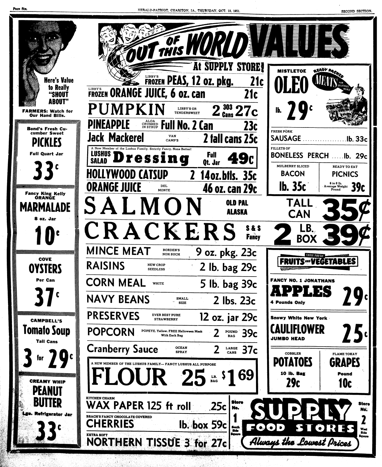 The Lucas Countyan HyVee Trivia Two stores on the Chariton square