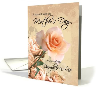 to my daughter in law on mother's day