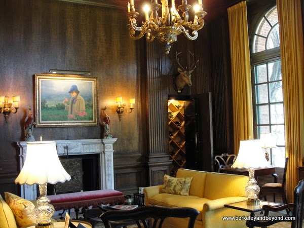 men's after-dinner drawing room in mansion at Filoli in Woodside, California men's after-dinner drawing room in mansion at Filoli in Woodside, California