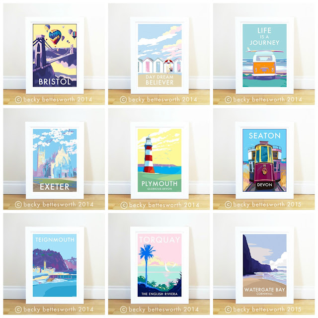 GIFT INSPIRATION: Becky Bettesworth Vintage Seaside Posters | Treasure ...