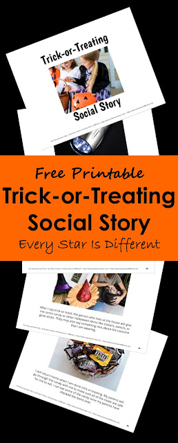 Free Trick-or-Treating Social Story for kids