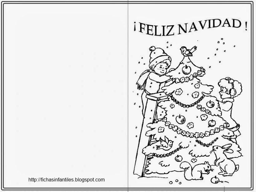 Imagenes De Tarjetas De Navidad Para Colorear