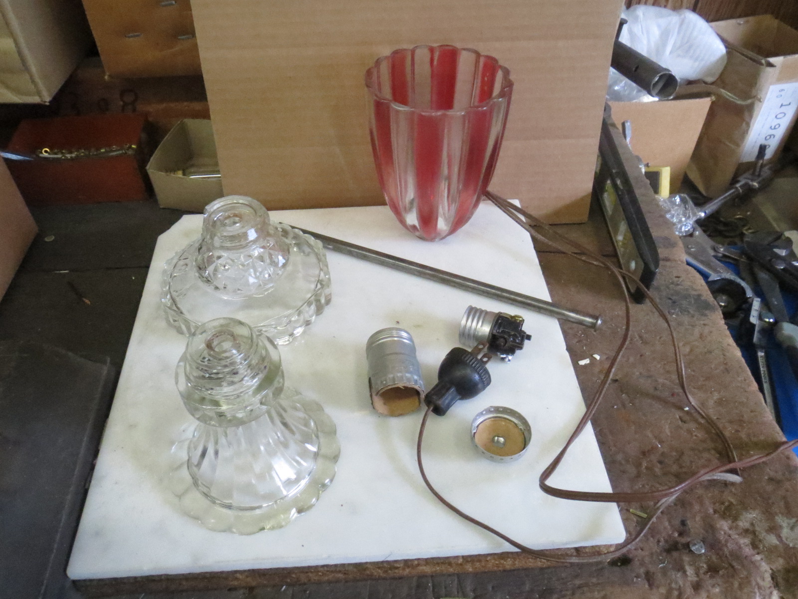 Lamp Parts and Repair Lamp Doctor Heavy Glass or Crystal Table Lamp