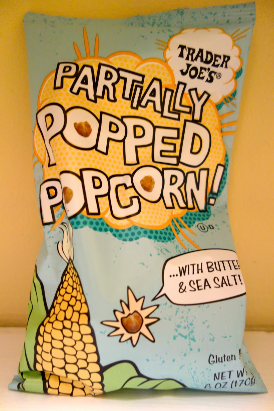 Trader Joe's Partially Popped Popcorn...with Butter & Sea Salt!