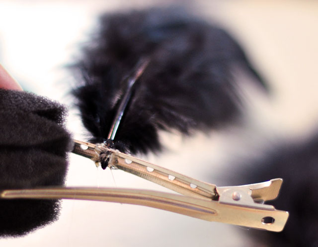 DIY Feather Faux Hawk, Black Feather Headdress