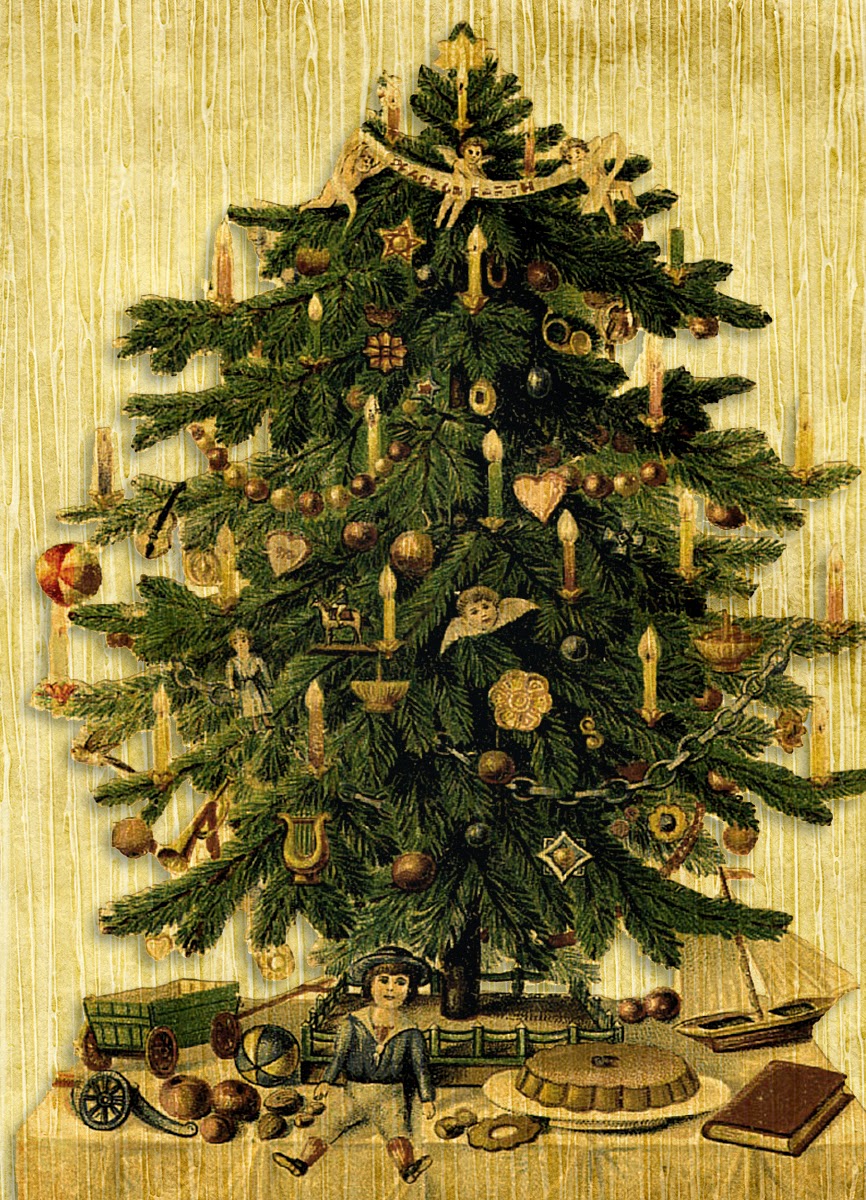 christmas tree clip art vintage - photo #43