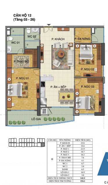 Căn hộ số 12 tòa nhà Trường Thành B- Tràng An Complex Căn hộ số 12 tòa nhà Trường Thành B- Tràng An Complex
