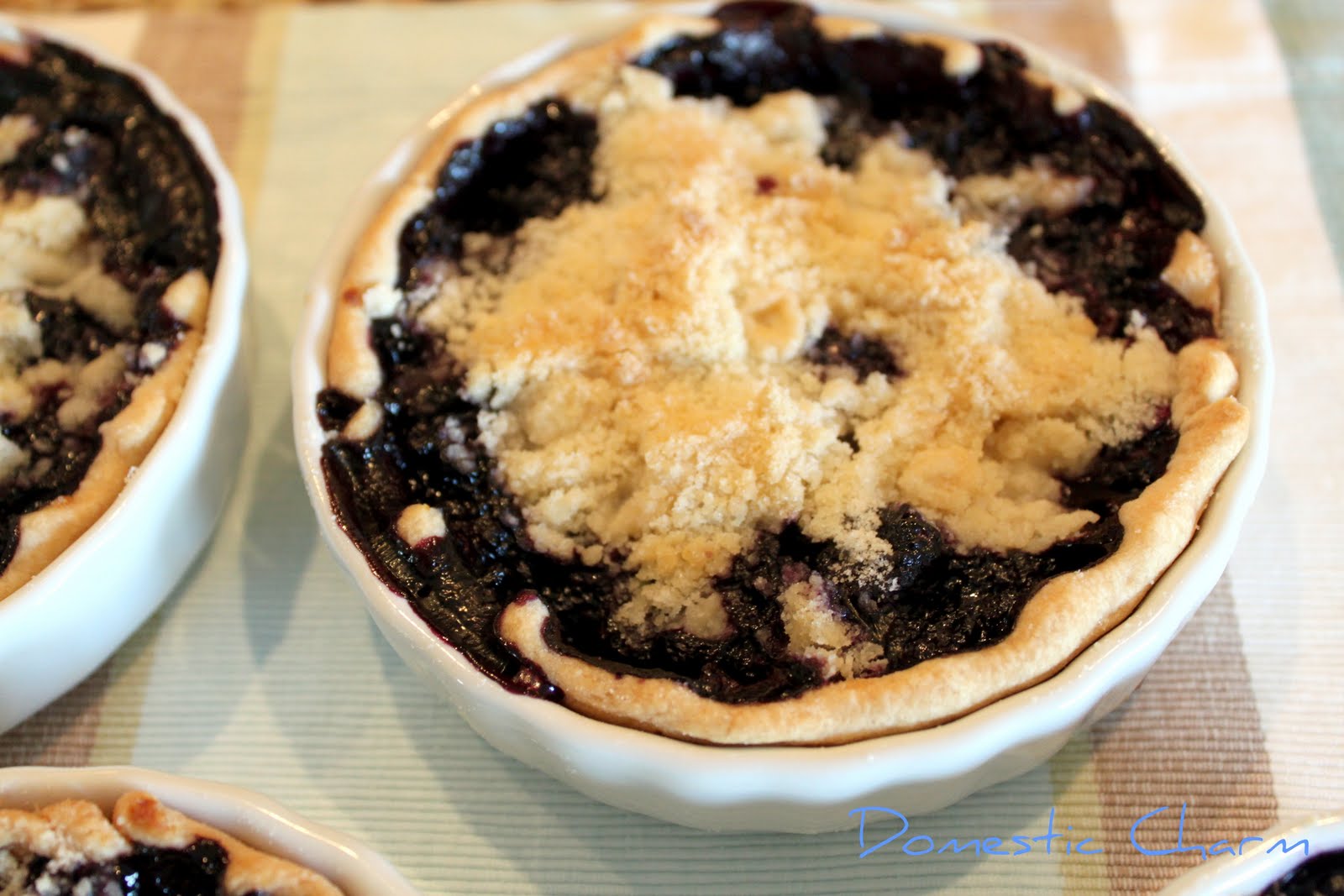 Domestic Charm Mini Blueberry Pies