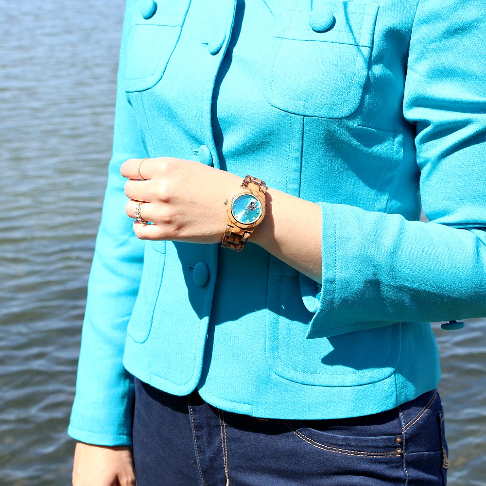 Gift Idea Watch Collectors JORD Wood Watch Review - Turquoise and Wood Watch