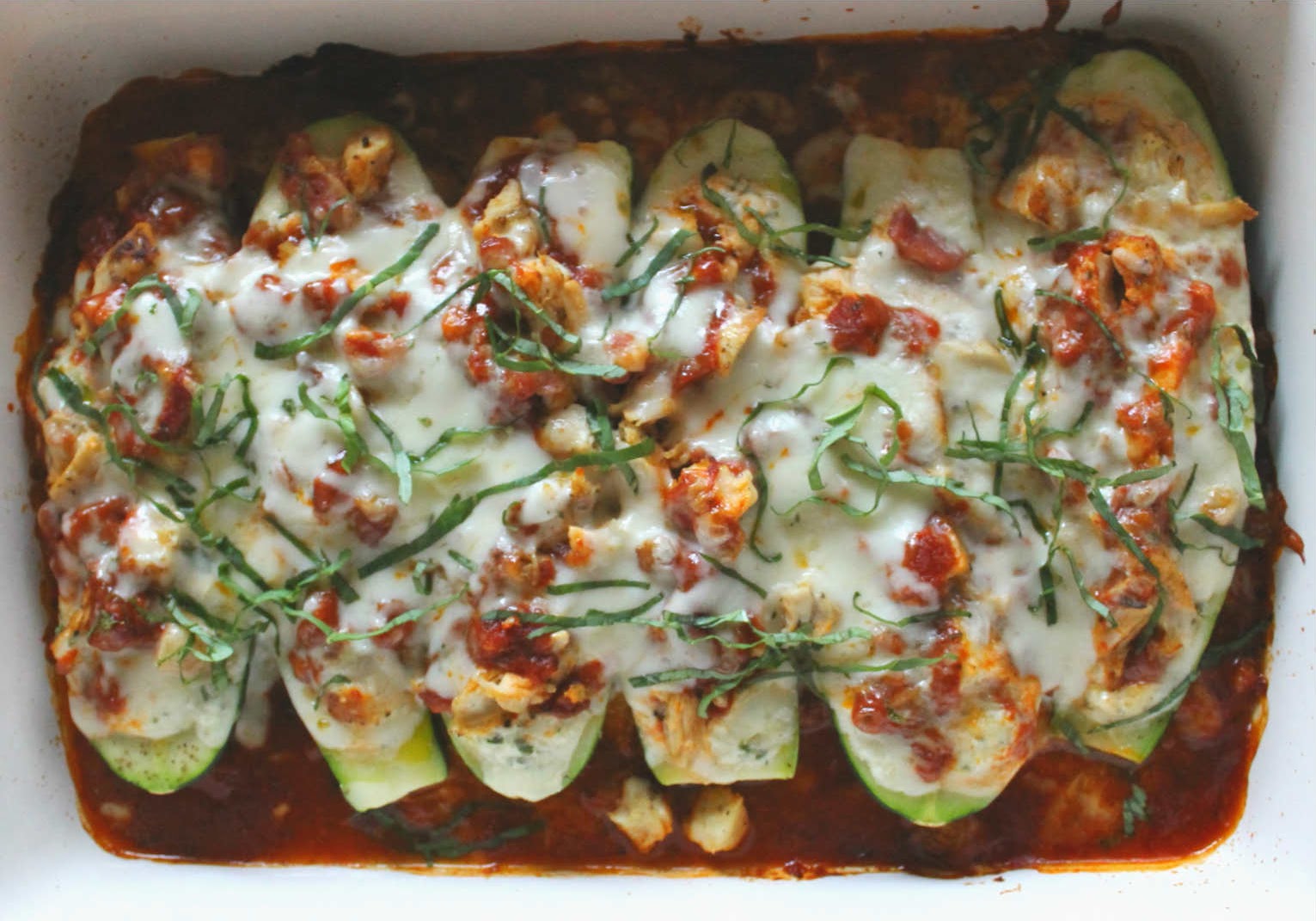 Cupcake Wishes & Birthday Dreams Chicken Lasagna Zucchini Boats