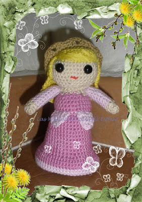 Amigurumi Princesa Bella Durmiente realizada a crochet