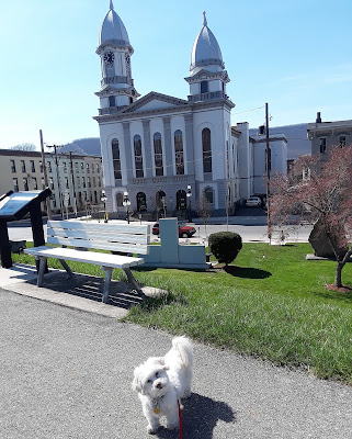 Historic buildings in Lock Haven, Pennsylvania.  We loved the Dog friendly riverwalk in Lock Haven