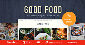 Good Food is a great theme for recipes bloggers