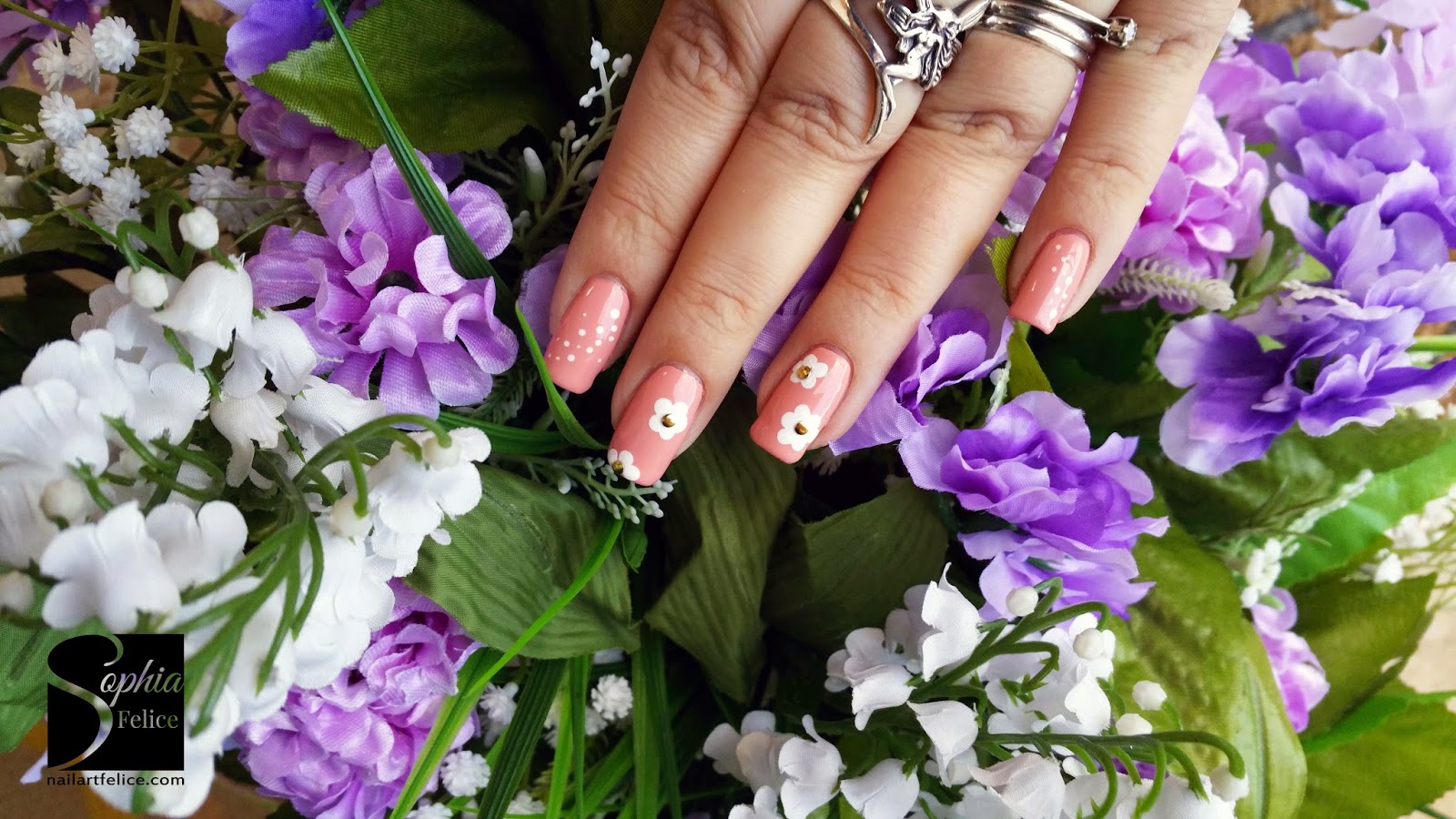 Tutorial nail art facile fiore di primavera