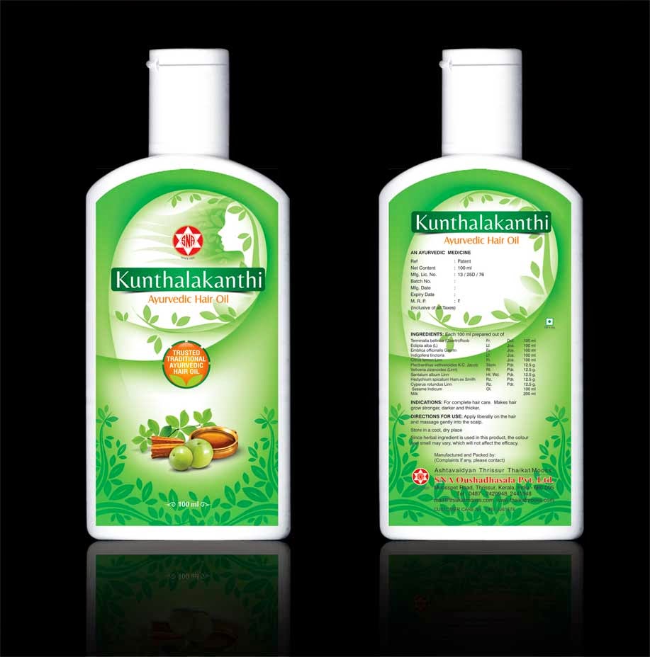 C & O adventures SNA Ayurvedic Hair Oil Label Design