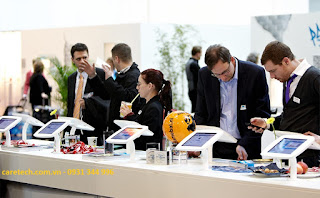 Chân đế trưng bày chống trộm điện thoại, thiết bị chống trộm trưng bày iPad Bouncepad-exhibitions-PSI-fair-dusseldorf-static-30