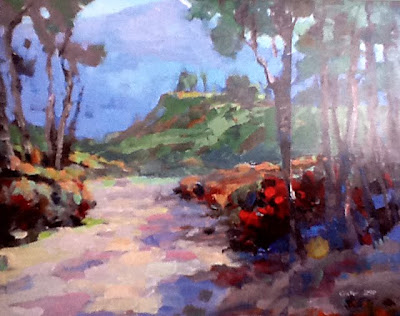 John Craters Road On Ridge painting