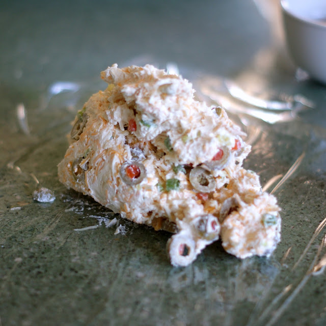 Alice and the Mock Turtle Sunflower Cheese Ball with Olives