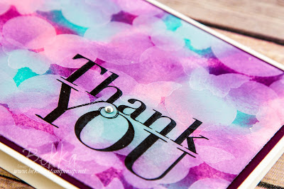 Bokeh Effect Background Thank You Card made using supplies from Stampin' Up! UK - available here