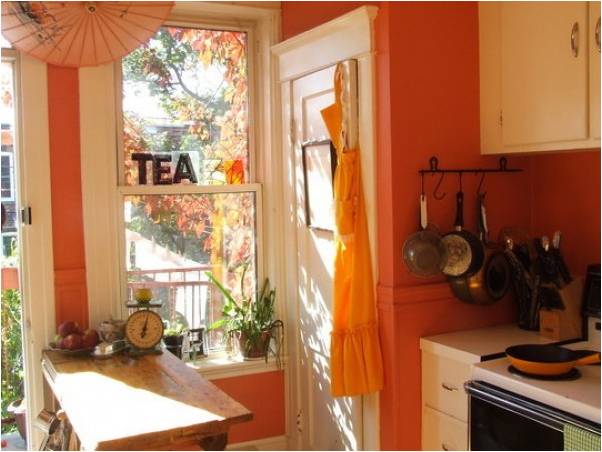 Cocinas con paredes color naranja - Colores en Casa