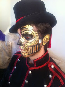 Special fx makeup for steampunk - gold and black sfx mua