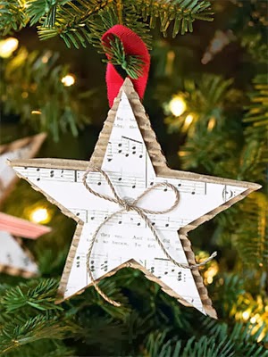Estrellas de papel reciclado para navidad en Recicla Inventa