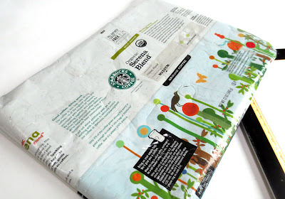 Ipad sleeve made from Starbucks coffee bags