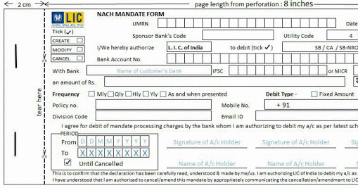 Save Tax Save Money Insurance Accounting Taxation How To Fill Nach Form In Lic