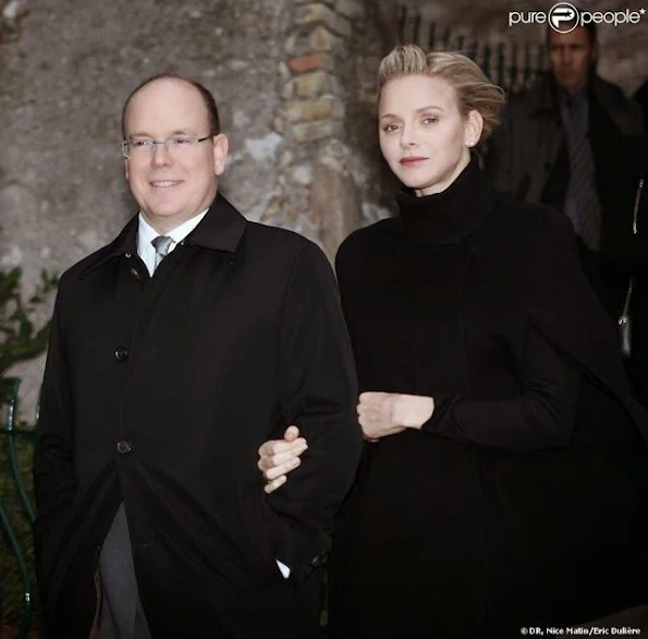 Prince Albert, Princess Charlene, Princess Caroline and Princess Stephanie unveiled a new sculpture of Prince Rainier